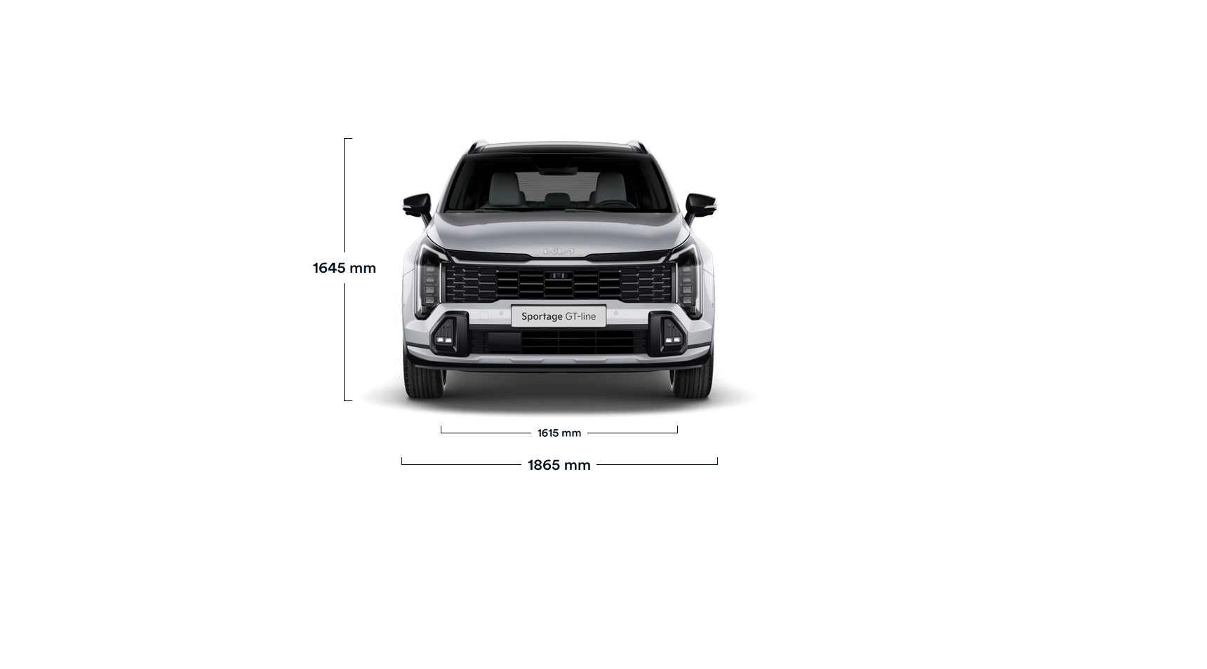 Kia Sportage Abmessungen - Frontansicht