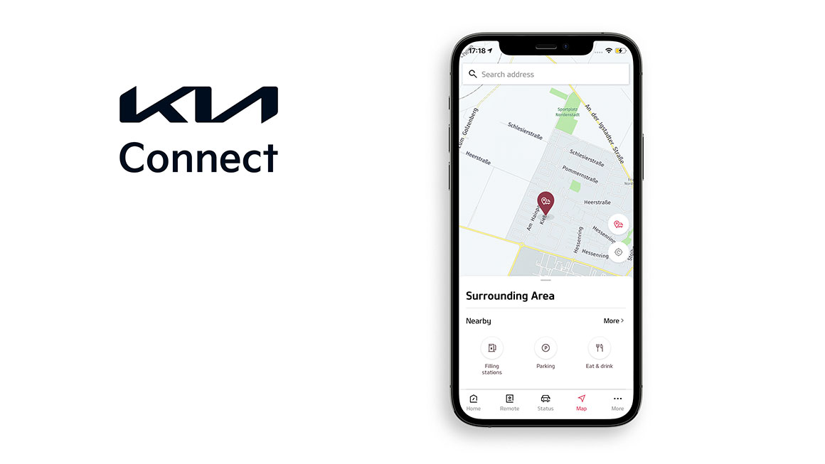 Kia Connect App auf Smartphone-Display